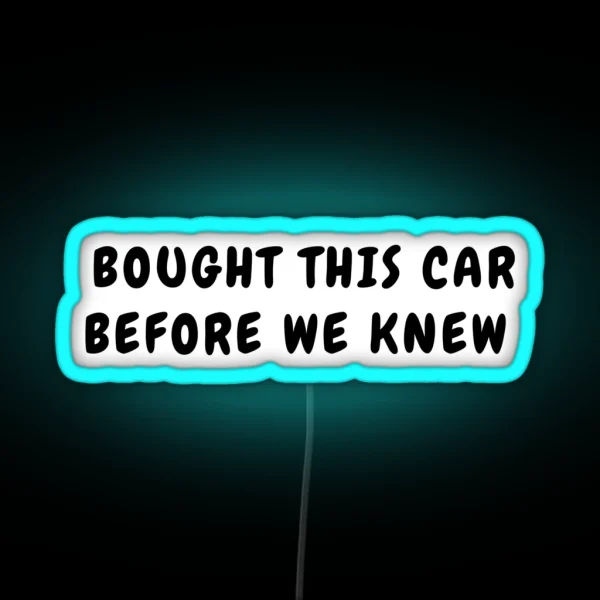 Bought This Car Before We Knew Tesla Bumper Led RGB Neon Sign