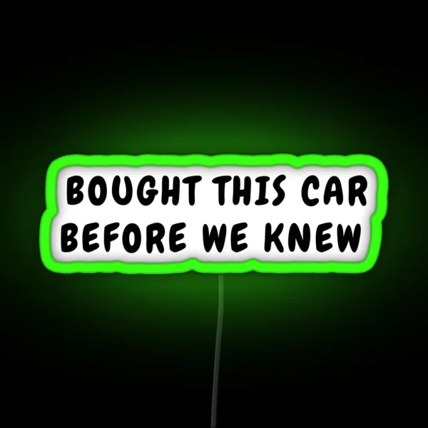 Bought This Car Before We Knew Tesla Bumper Led RGB Neon Sign