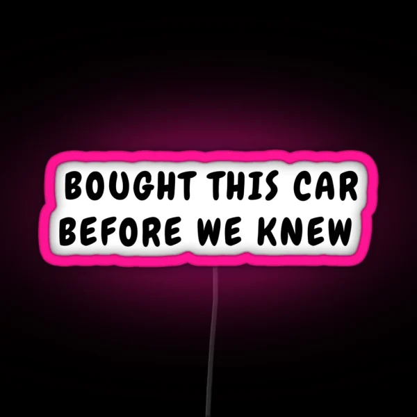Bought This Car Before We Knew Tesla Bumper Led RGB Neon Sign