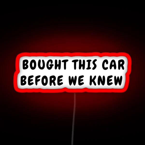 Bought This Car Before We Knew Tesla Bumper Led RGB Neon Sign