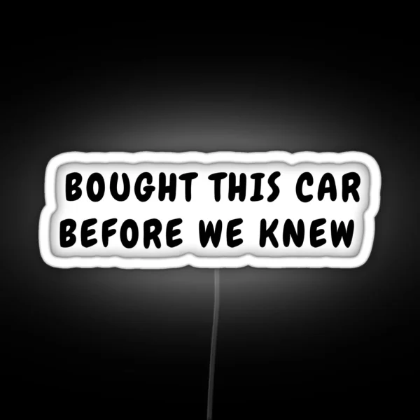 Bought This Car Before We Knew Tesla Bumper Led RGB Neon Sign