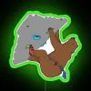 Add a touch of rustic charm with this bouldering bear neon.