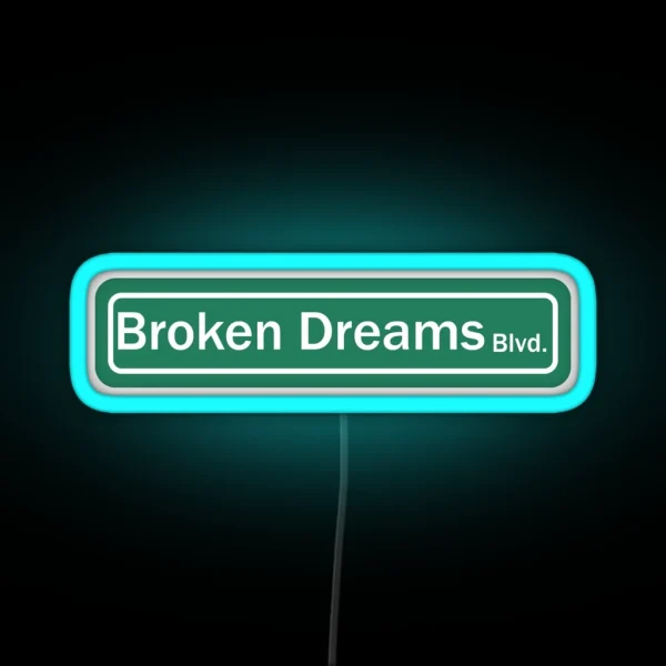 Boulevard Of Broken Dreams Ecrypted Song Title RGB Neon Sign