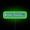 RGB neon lighted 'Boulevard of Broken Dreams' encrypted music sign