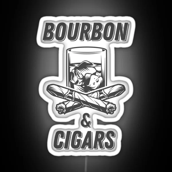 Bourbon And Cigars RGB Neon Sign