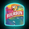 RGB Neon Wall Sign, Bourbon Dodo Bier Bar Decor Illumination