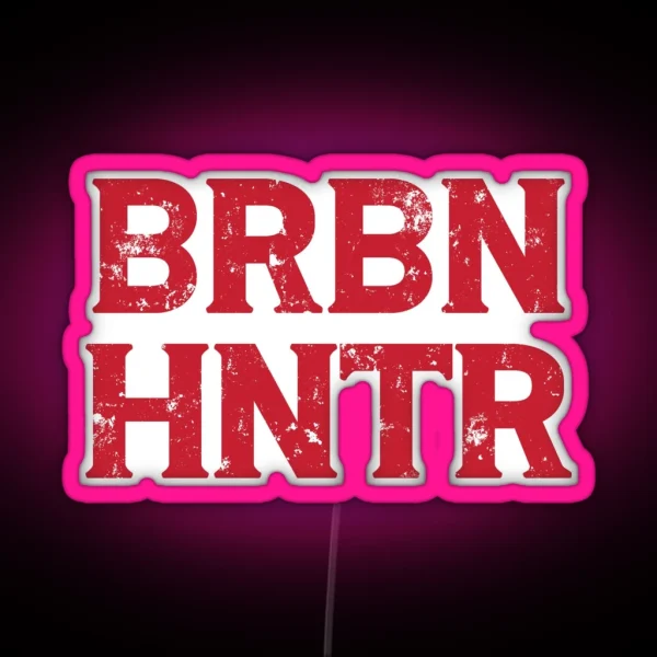 Bourbon Hunter Whiskey Label Gift Bourbon Lover Gifts RGB Neon Sign