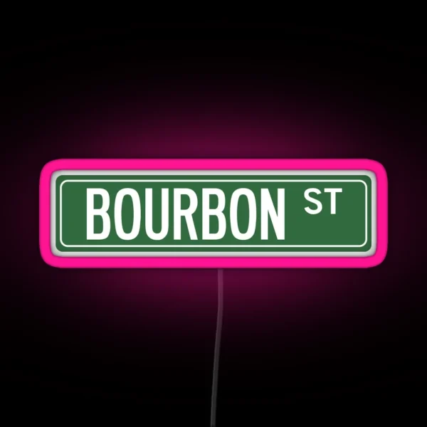 BOURBON ST RGB Neon Sign