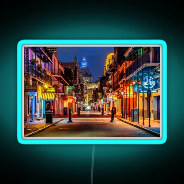 Bourbon Street New Orleans RGB Neon Sign