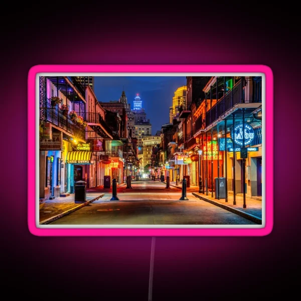 Bourbon Street New Orleans RGB Neon Sign