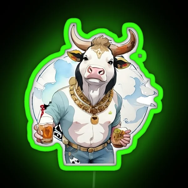 Bovine Brewmaster RGB Neon Sign