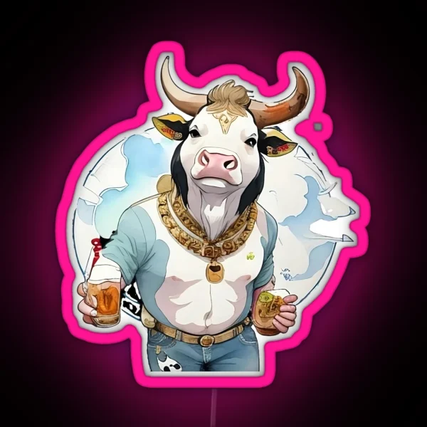Bovine Brewmaster RGB Neon Sign