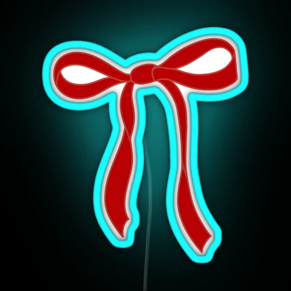 Bow Coquette Red Bow Bow Led Led For Kindle RGB Neon Sign