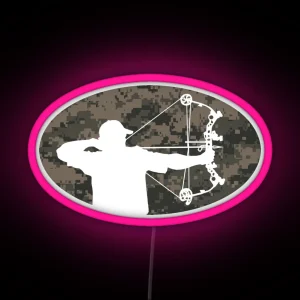 Bow Hunter Led Camo Version RGB Neon Sign