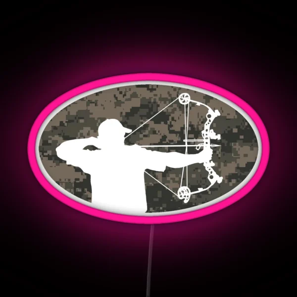Bow Hunter Led Camo Version RGB Neon Sign