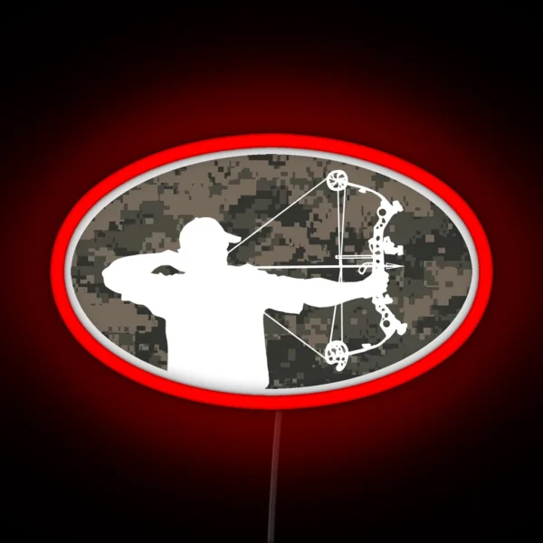 Bow Hunter Led Camo Version RGB Neon Sign