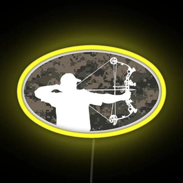 Bow Hunter Led Camo Version RGB Neon Sign