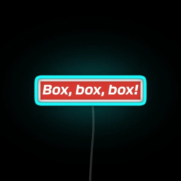 Box Box Box RGB Neon Sign