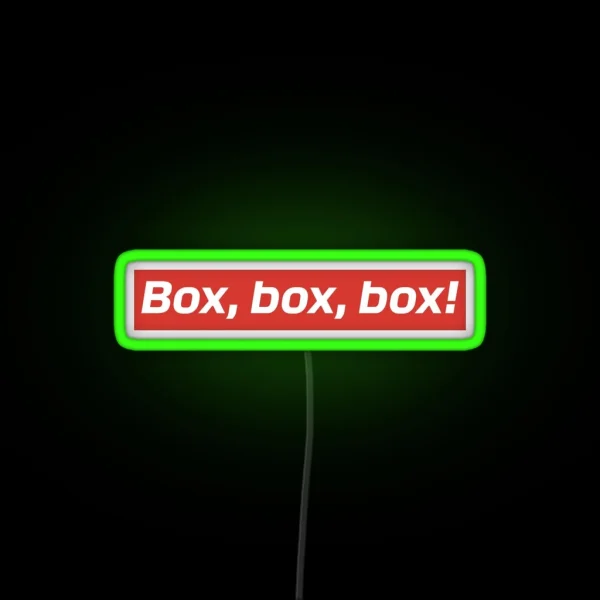 Box Box Box RGB Neon Sign