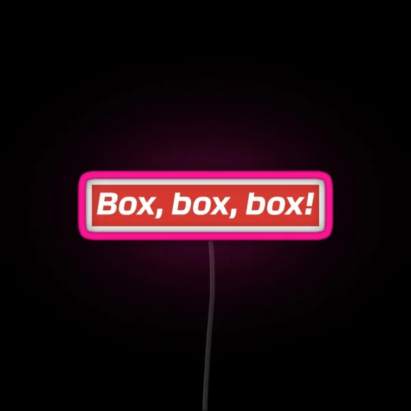 Box Box Box RGB Neon Sign