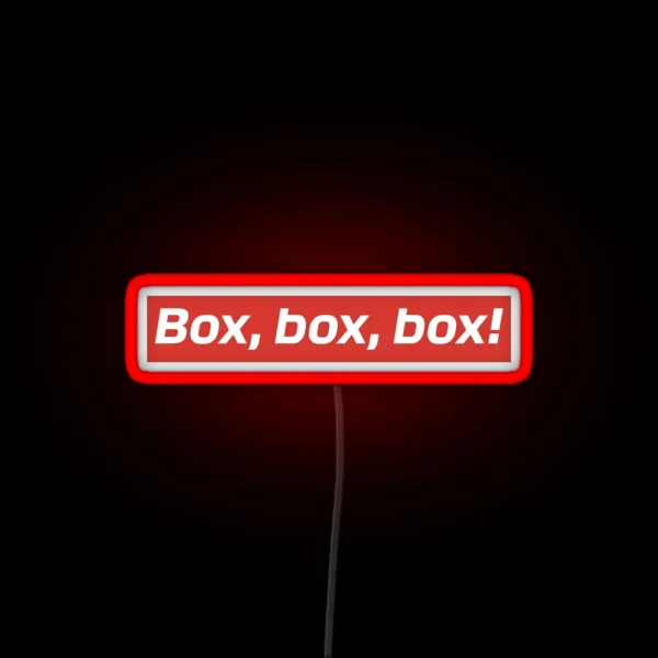 Box Box Box RGB Neon Sign