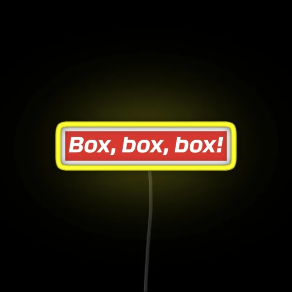 Box Box Box RGB Neon Sign