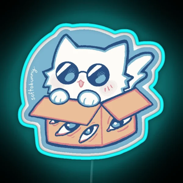 Box Gojo Cat Led RGB Neon Sign