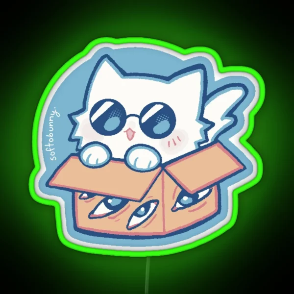 Box Gojo Cat Led RGB Neon Sign