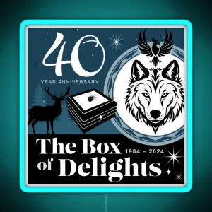 Box Of Delights Main Image 40 Year Anniversary 2024 RGB Neon Sign