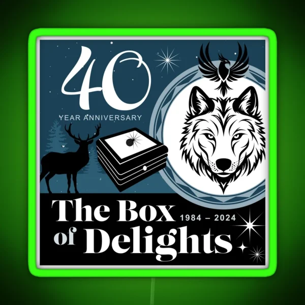 Box Of Delights Main Image 40 Year Anniversary 2024 RGB Neon Sign