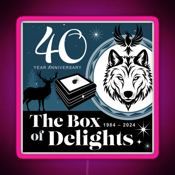 Box Of Delights Main Image 40 Year Anniversary 2024 RGB Neon Sign