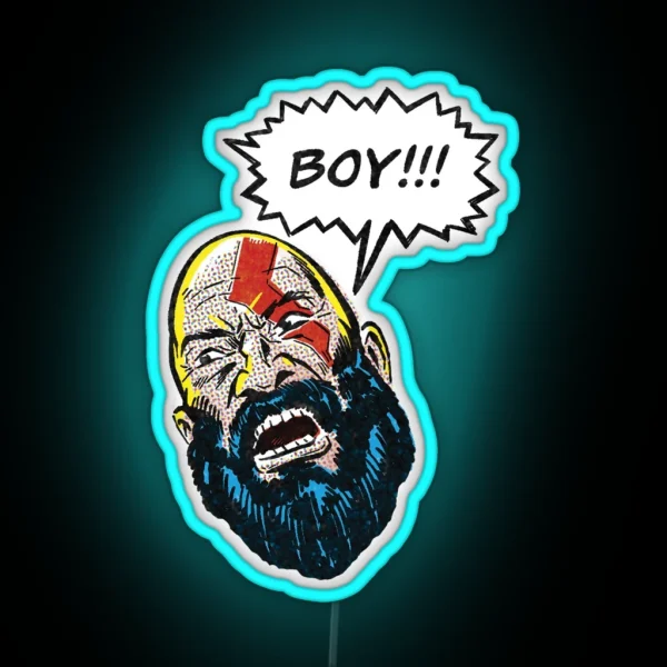 Boy God Of War Kratos RGB Neon Sign