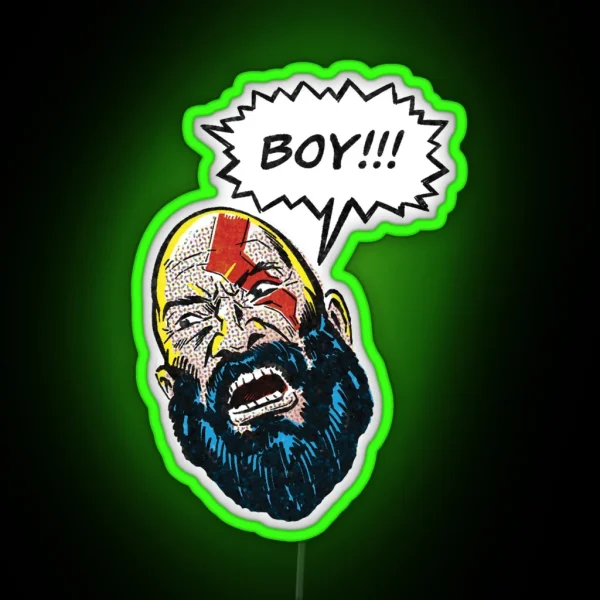 Boy God Of War Kratos RGB Neon Sign