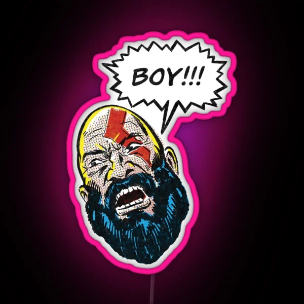 Boy God Of War Kratos RGB Neon Sign