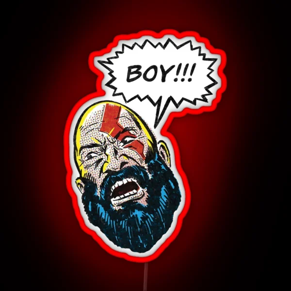 Boy God Of War Kratos RGB Neon Sign