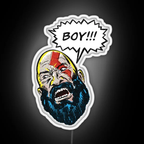 Boy God Of War Kratos RGB Neon Sign