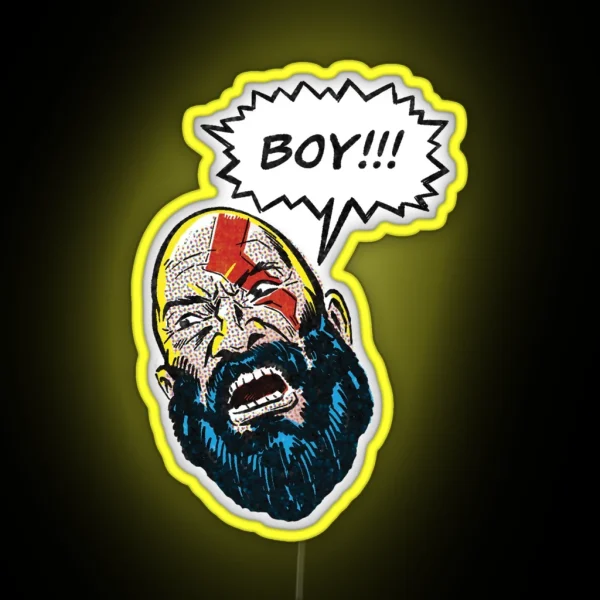 Boy God Of War Kratos RGB Neon Sign