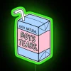 Boys Tears Neon Sign with Color Changing RGB Lighting Option