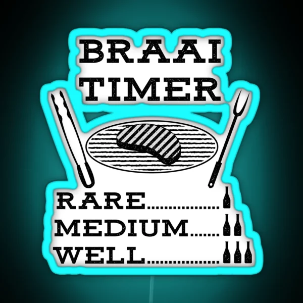 Braai Timer African BBQ RGB Neon Sign