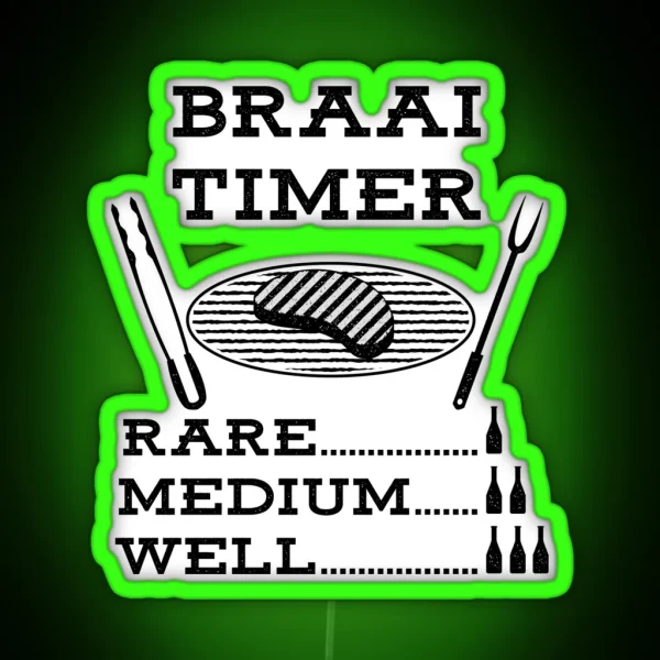 Braai Timer African BBQ RGB Neon Sign