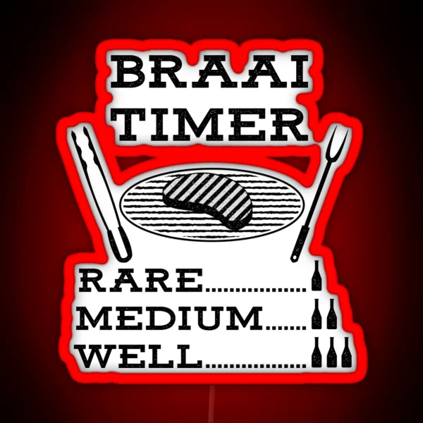 Braai Timer African BBQ RGB Neon Sign