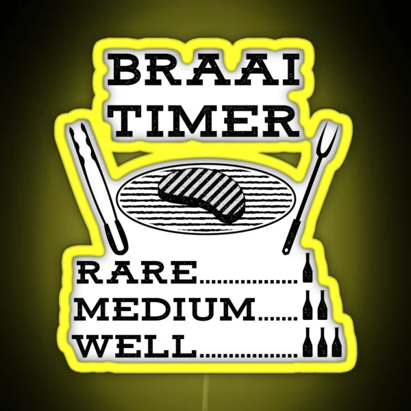 Braai Timer African BBQ RGB Neon Sign