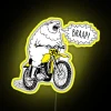 RGB LED Sign with Neon Effects and Fun Motocross Graphics