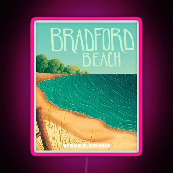 Bradford Beach RGB Neon Sign