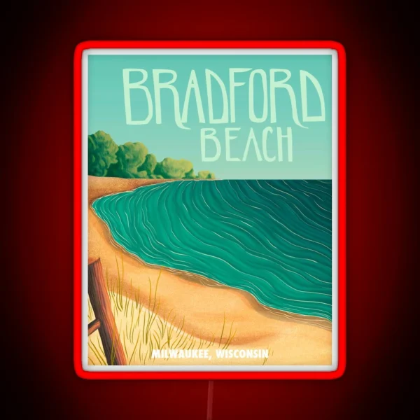 Bradford Beach RGB Neon Sign