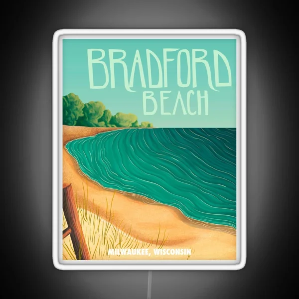 Bradford Beach RGB Neon Sign