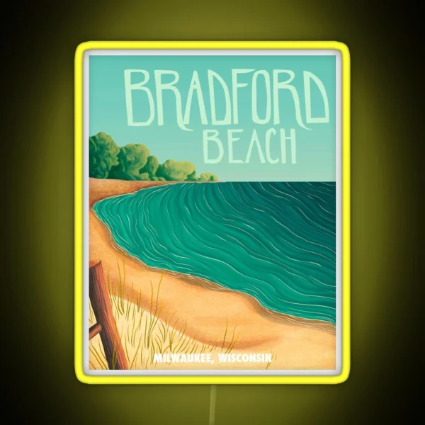 Bradford Beach RGB Neon Sign