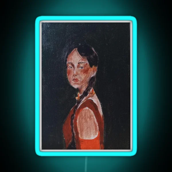 Braided Girl RGB Neon Sign