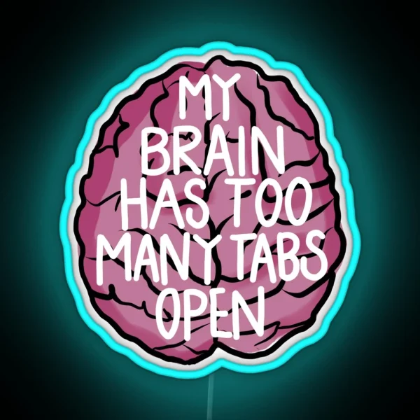 Brain Tabs RGB Neon Sign