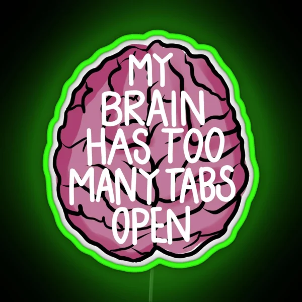 Brain Tabs RGB Neon Sign